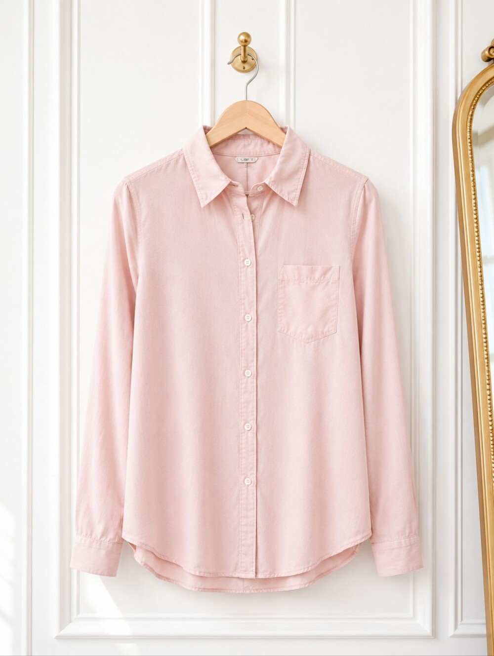 Style & Co. Pink Button Front Long Sleeve Shirt Blouse Size 1X Soft Casual Class - Picture 5 of 8